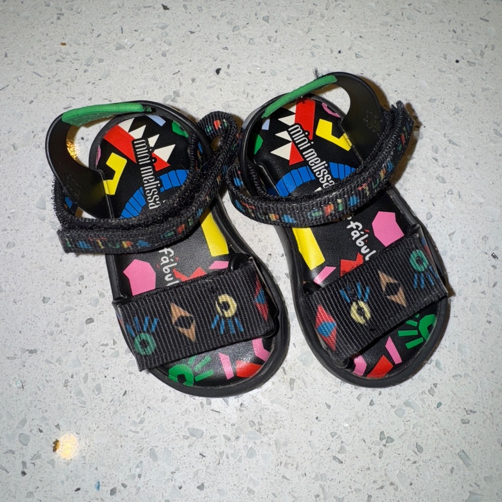 Mini Melissa Toddler Multicolor Patterned Sandals